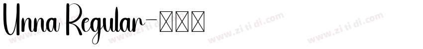 Unna Regular字体转换